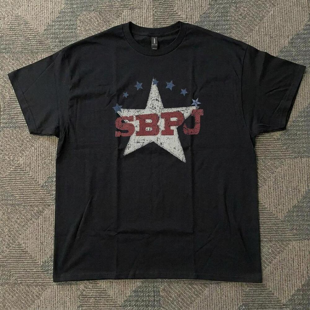 Black Sbpj With Red And White Star T-Shirt